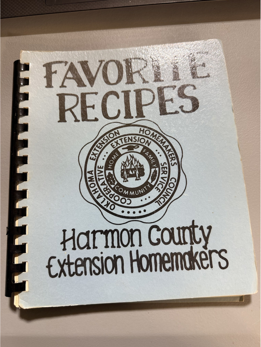 Harmon County Extension Homemakers Cookbook 1977 Hollis Oklahoma Vintage Spiral